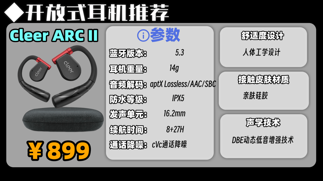 开放式耳机性价比最高的是哪款？2026年开放式耳机性价比高的品牌推荐十强