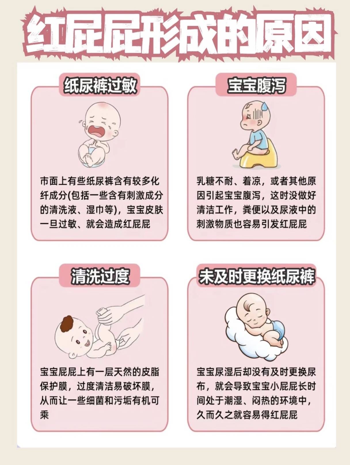 宝宝红屁屁怎么护理？纯干货