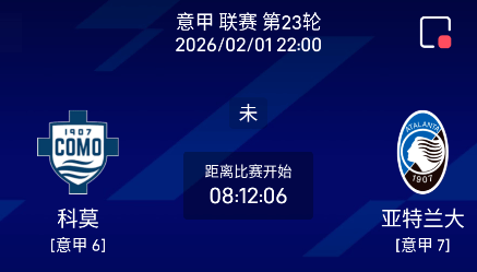 周日012 意甲科莫vs亚特兰大分析研报