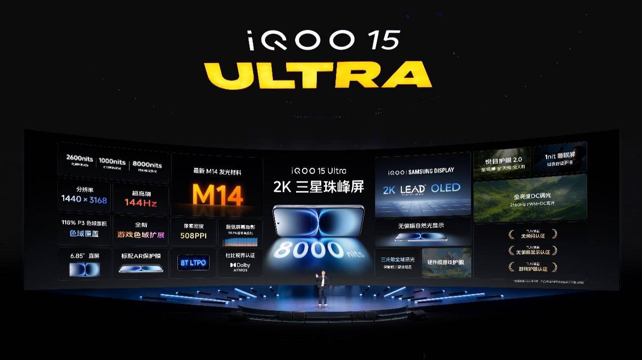 为极致玩家而生 iQOO 15 Ultra发布,开辟性能Ultra旗舰新赛道 为极致玩家而生 iQOO 15 Ultra发布,开辟性能Ultra旗舰新赛道