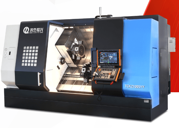 钻铣床拆解（机加工老炮实测！这台TCK2100SYY车铣复合机床太省劲了）换刀钻铣床，这都可以，