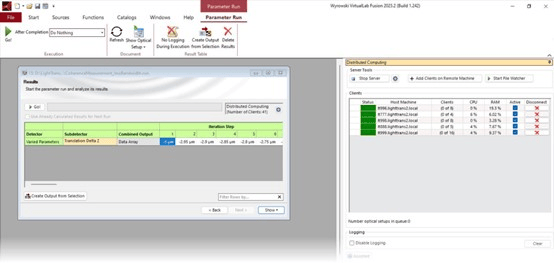 [VirtualLab] 白光干涉相干性测量 - 在VirtualLab Fusion中利用分布式计算分析的图8