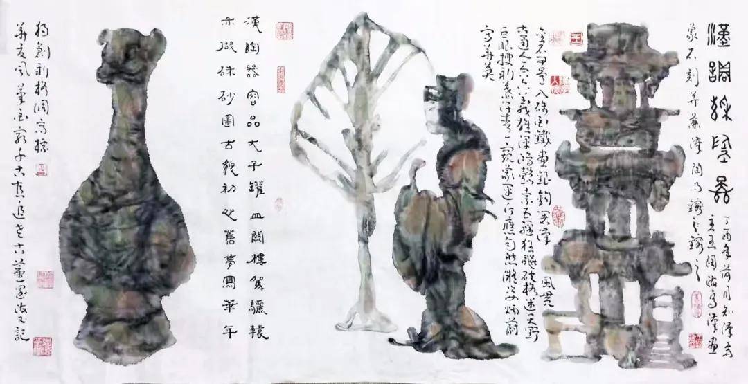 名家王阔海先生的新汉画艺术欣赏