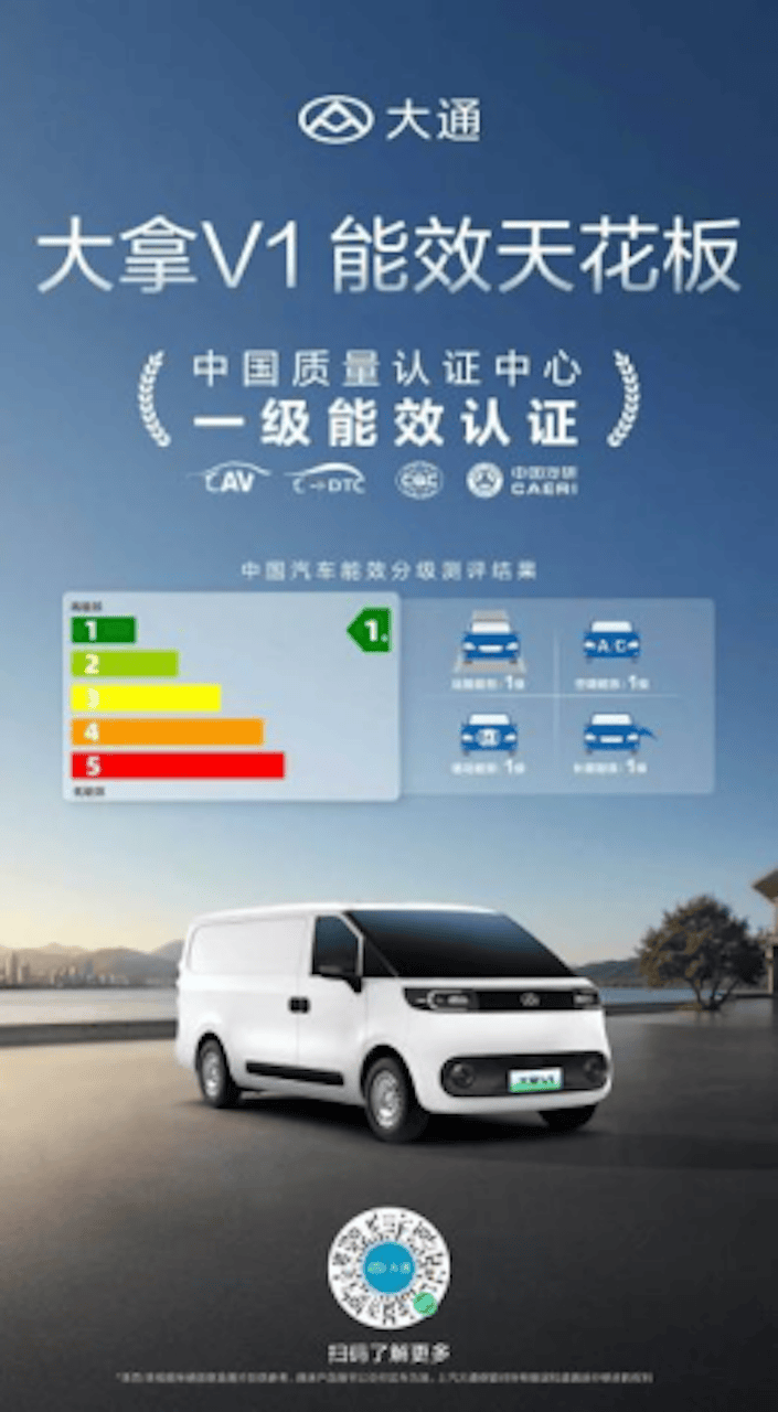 大通大拿V1首批斩获商用车一级能效认证 492.png