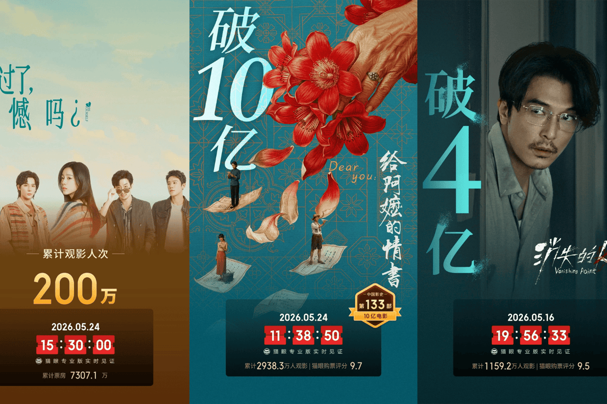 5.18-5.24内地一周票房报收7.77亿 《给阿嬷的情书》5.65亿强势连冠累计票房超10亿封面图