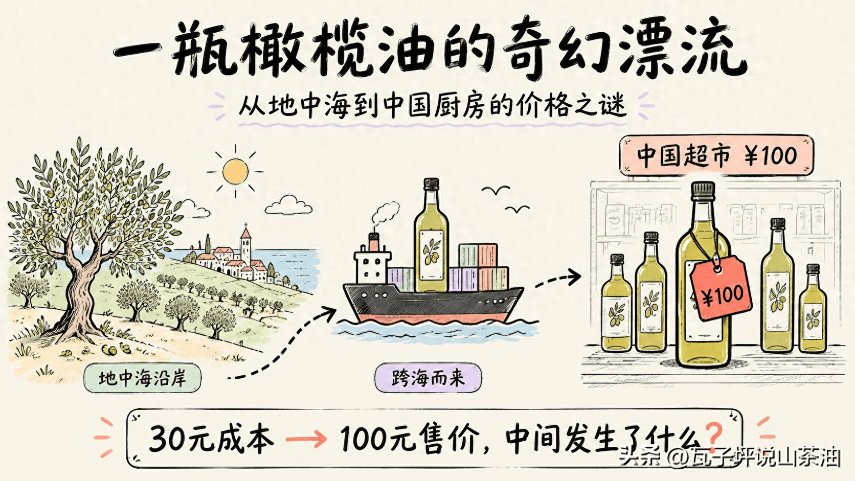 瓦子坪山茶油：橄榄油原料30元、卖100元，经销商却只赚3块钱？