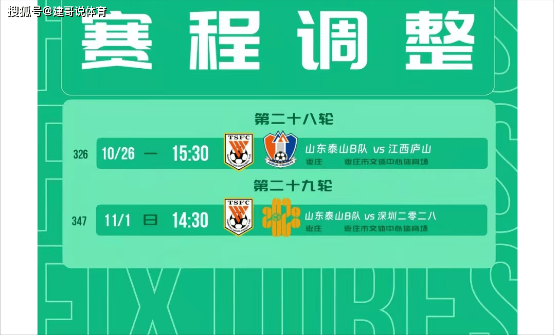 泰山B队获利？中乙联赛官方公告，沪媒：海港B队冲甲难了