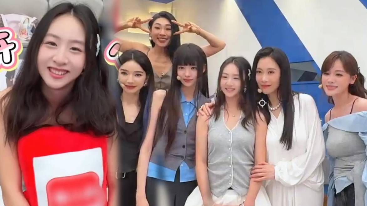 叶一茜女儿森碟明媚大方，与浪姐贴贴笑容甜美