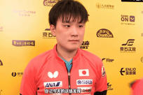 张本智和吐槽对手:想赢高手只能乱打