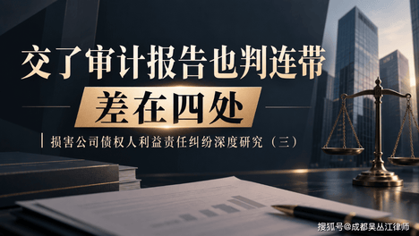 交了审计报告也判连带，差在四处丨损害公司债权人利益责任纠纷深度研究（三）