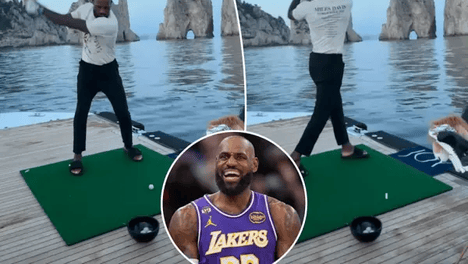 把高尔夫球打进大海引批评，NBA球星詹姆斯：来抓我呀
