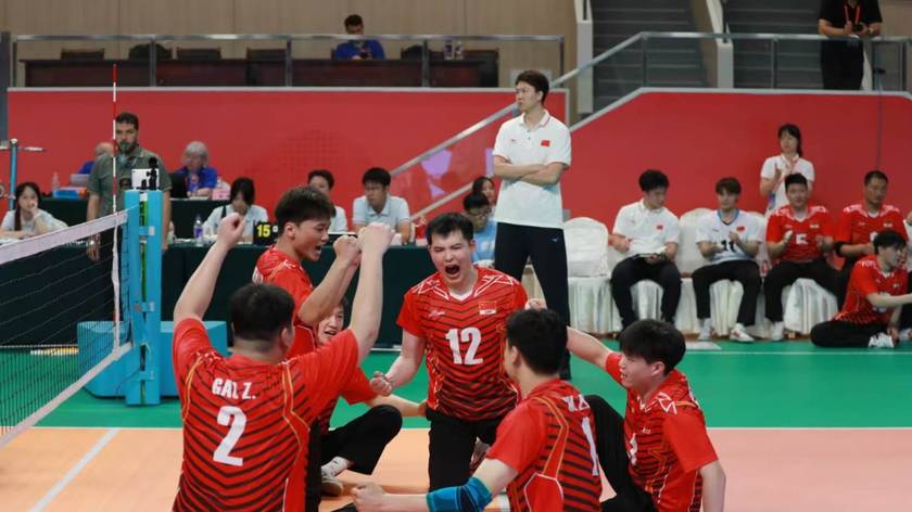 世界坐式排球锦标赛杭州开赛 中国男女队首战告捷