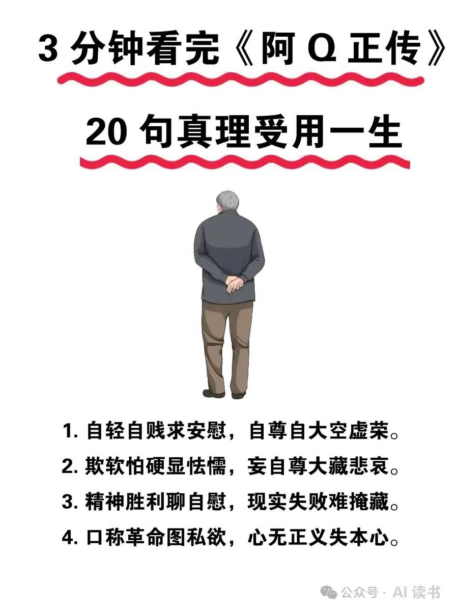 《阿Q正传》: 自恃聪明弄巧拙,反被愚弄成笑谈!