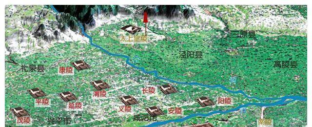 西汉皇帝陵墓分布图图片