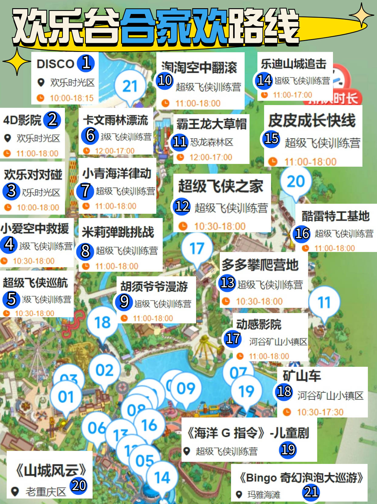 重庆欢乐谷6条游玩经典路线,重庆欢乐谷行李寄存省钱攻略_超级飞侠