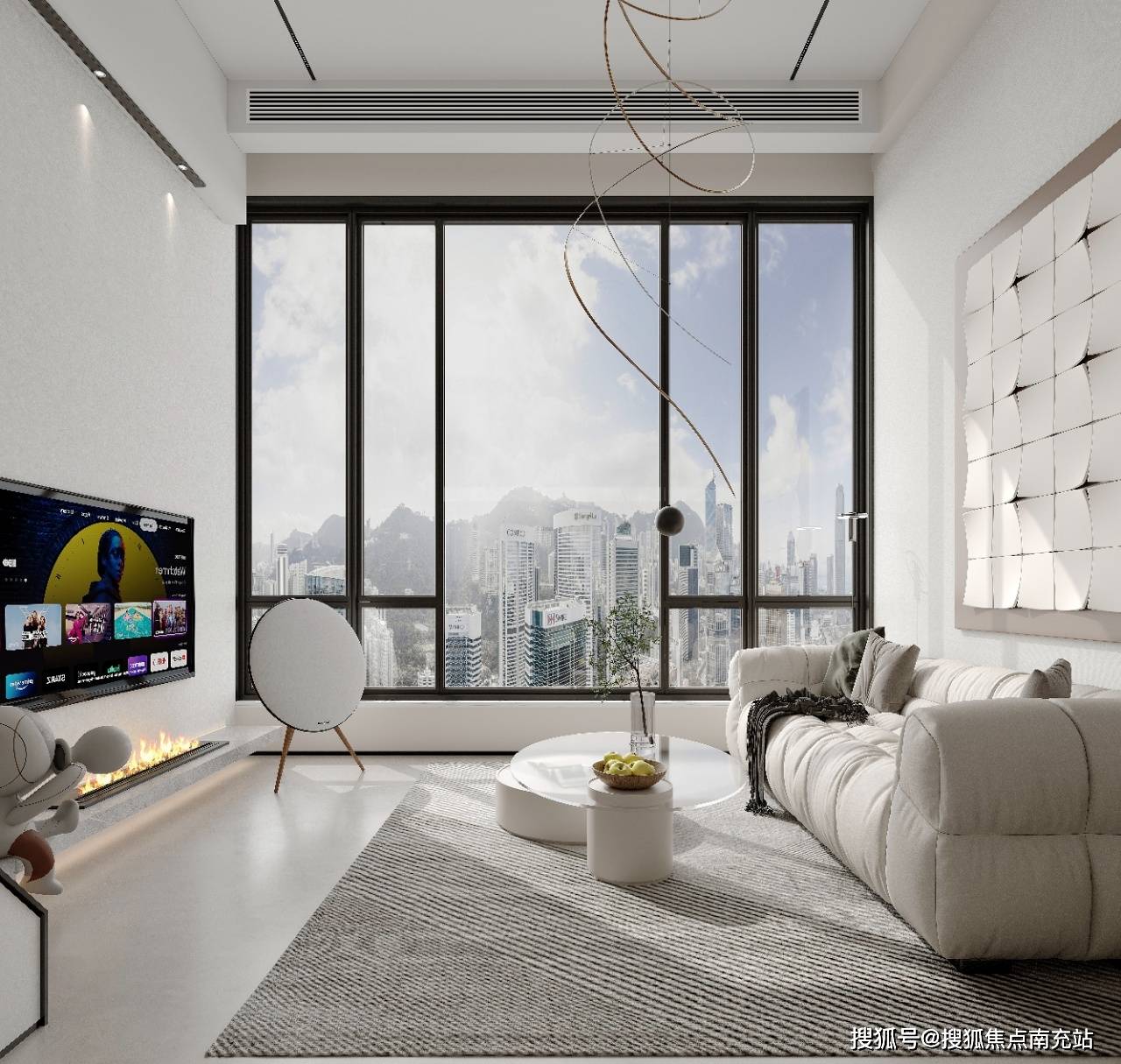 形成一个沉浸式内廷city park装修效果图6米挑高公寓大堂公寓电梯厅