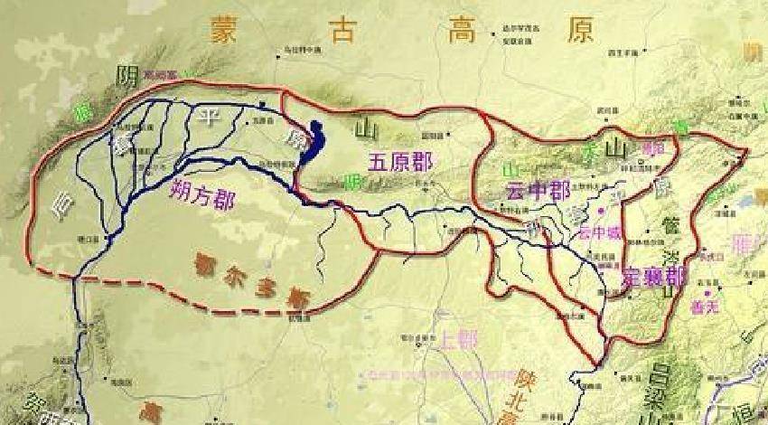 当时,突厥已被逼退至河套北部,颉利可汗牙帐设在五原郡以北.