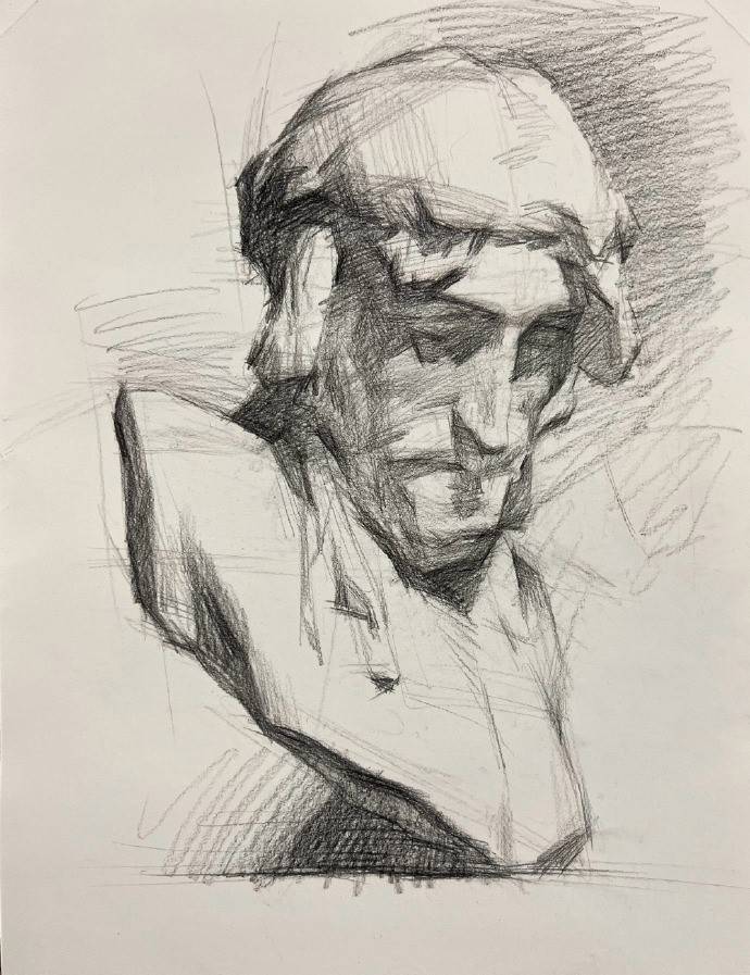 石家庄画室 | 石膏像起形铺色有哪些步骤_形体_位置_关系