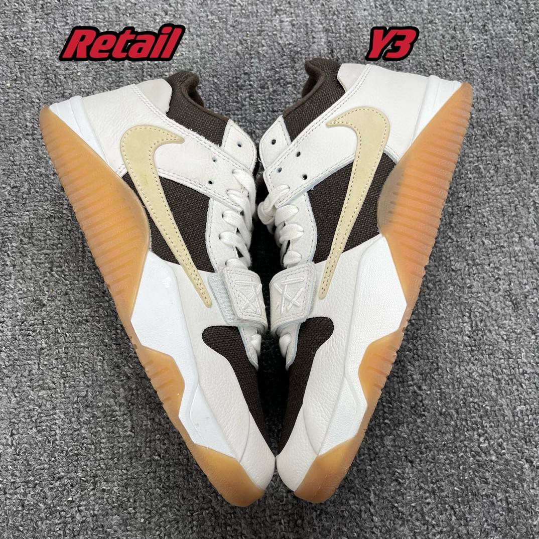 nike ts联名全新魔术贴白棕摩卡真假对比_的设计_鞋底_方面