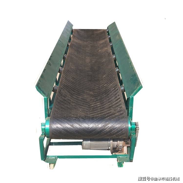 炉灰卸货输送机 箱装苹果电动升降装车运输机 650宽移动皮带机_运行