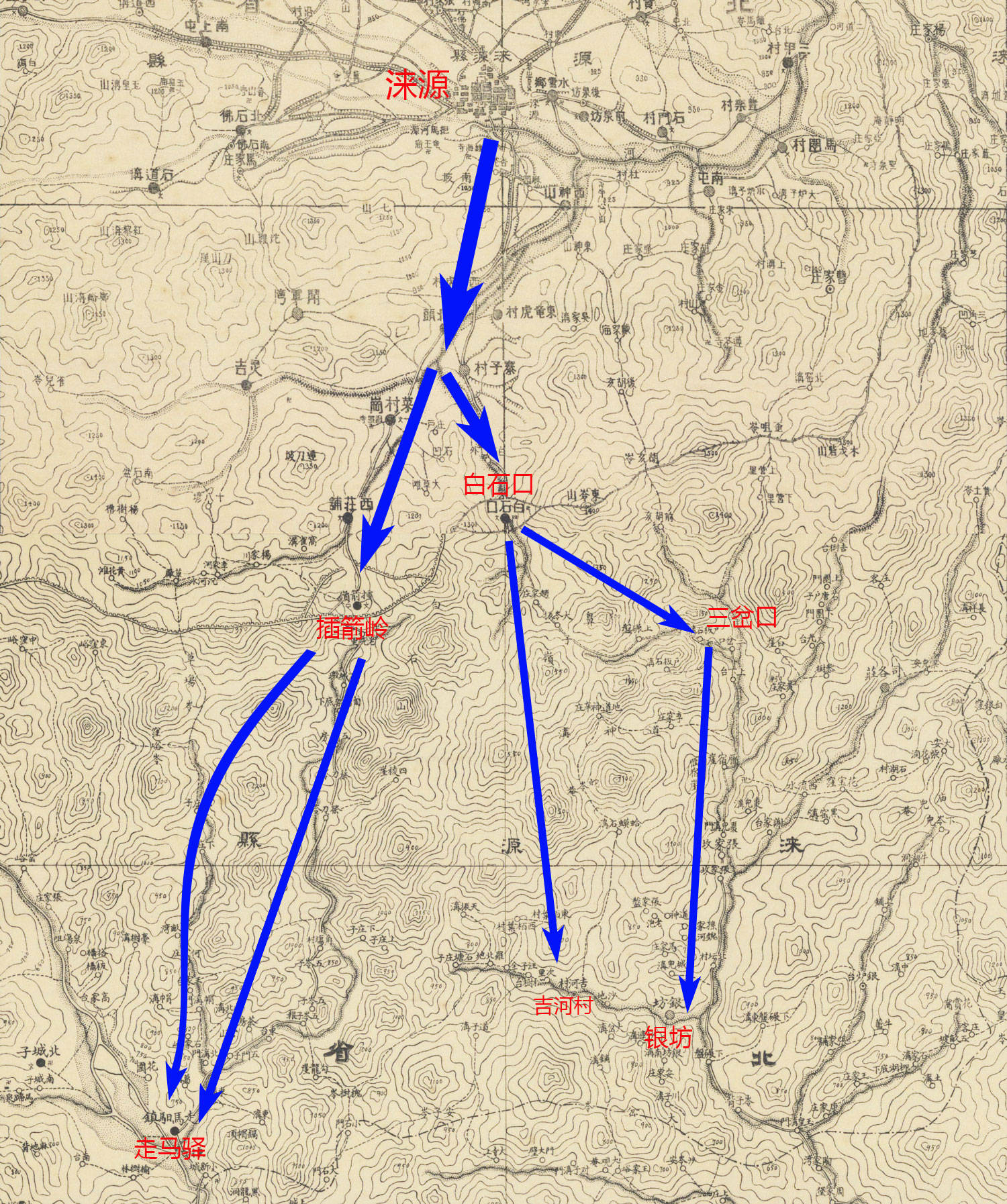 雁宿崖,黄土岭战斗详考05:独混二扫荡涞源南_阿部_日军_张家口