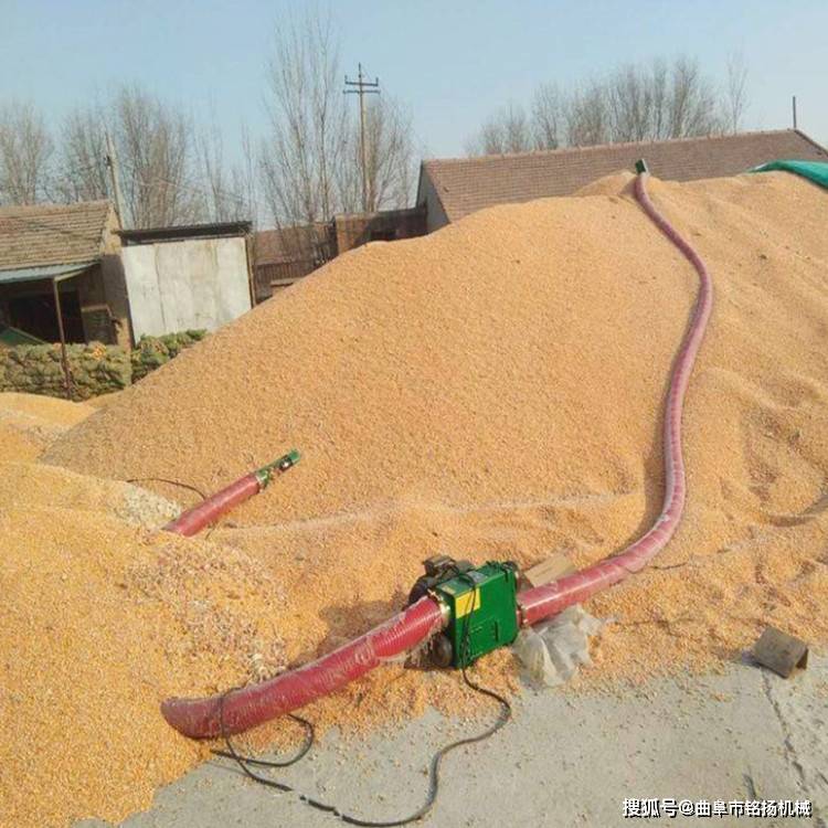 车挂式饲料装车抽料机 电动软管抽沙机 大吸力抽粮机_工作_动力_螺旋