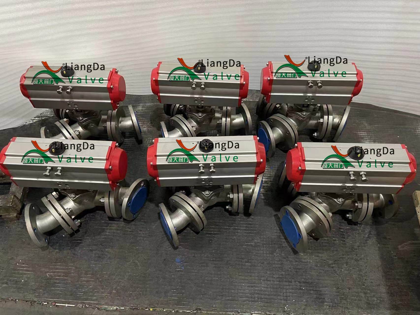 气动三通换向阀用于气力物料输送管道和重力卸料换向