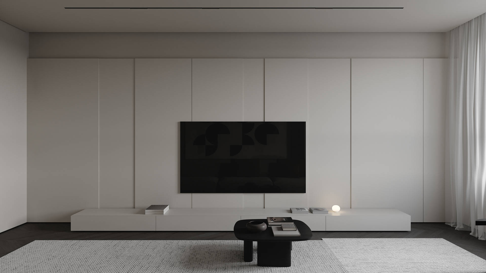 现代简约风使用灰色系舒抗板与原木相结合