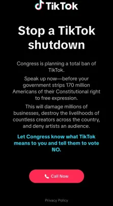 tiktok禁令引发抗议 美国用户打爆国会电话_tiktok_法案_政府
