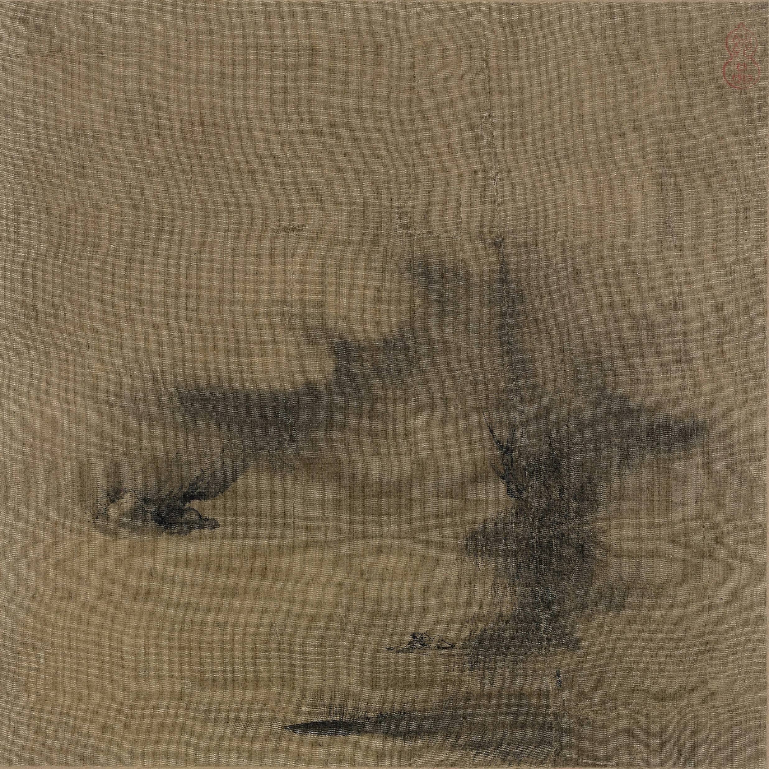 南宋 梁楷(传)《柳溪卧笛图》北京故宫藏北宋画院的花鸟画成就最高