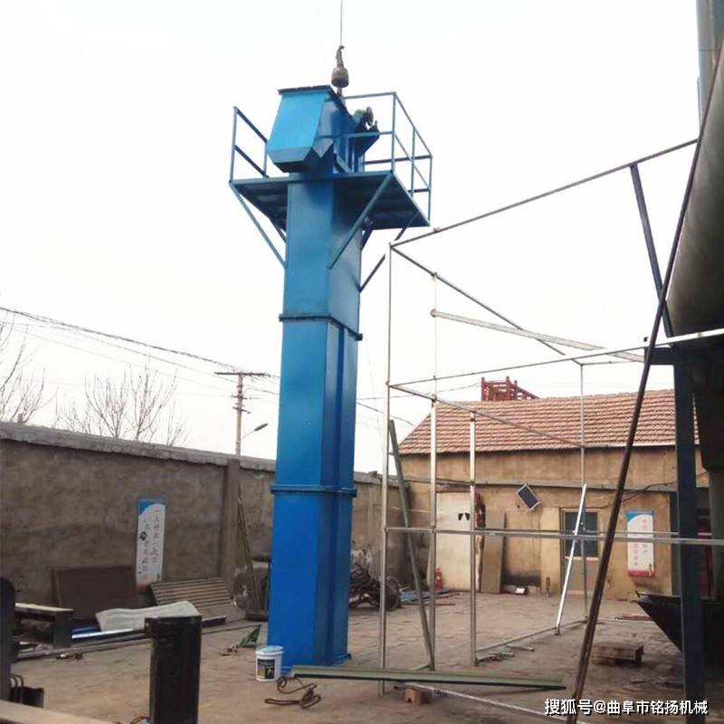 石粉翻斗式提料机自动卸料单斗提升机环链钢斗式上料机