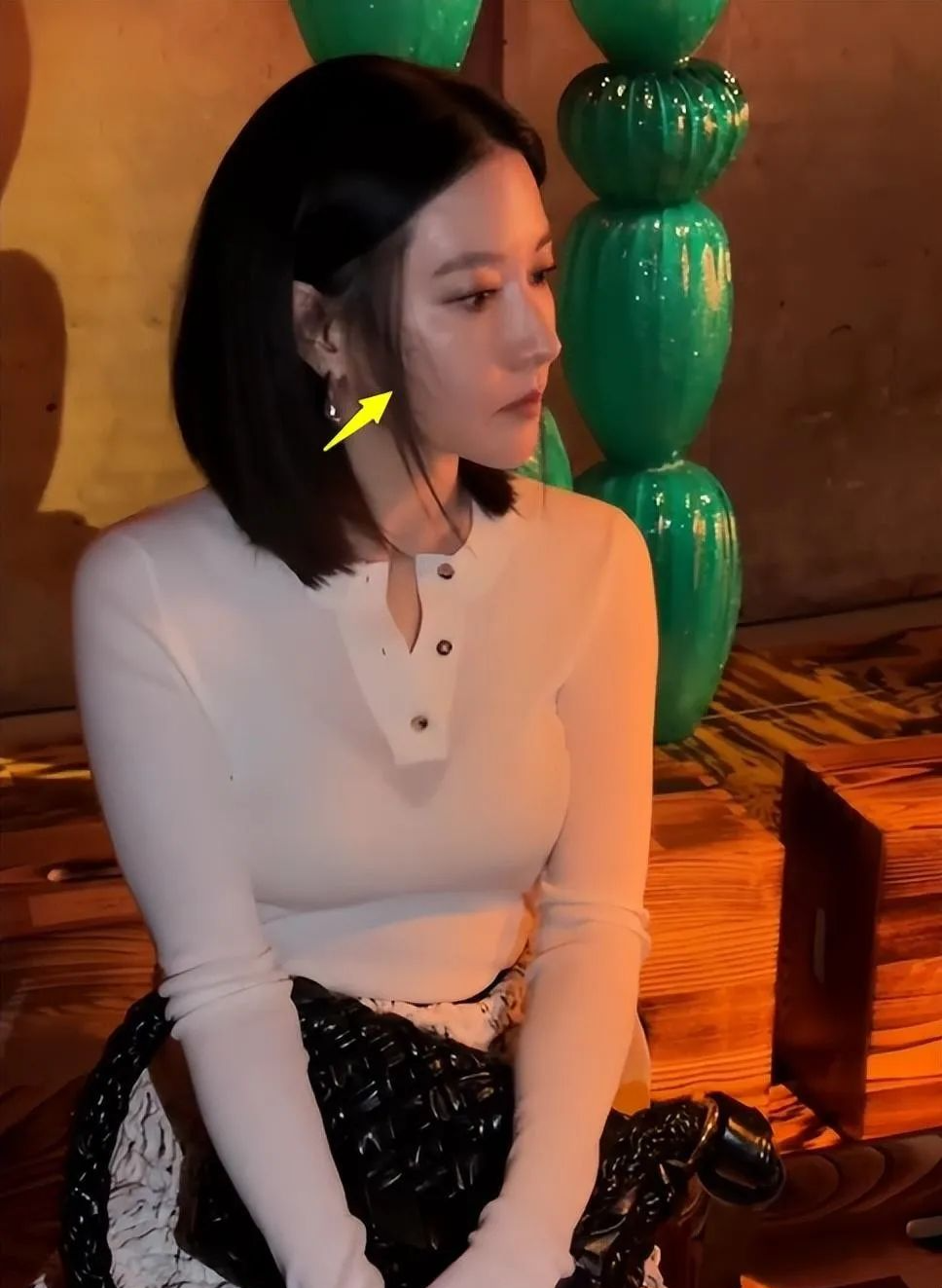 郭晶晶气场强大,内心富足,自信从容.李英爱满脸硅胶 ,不好做表情.