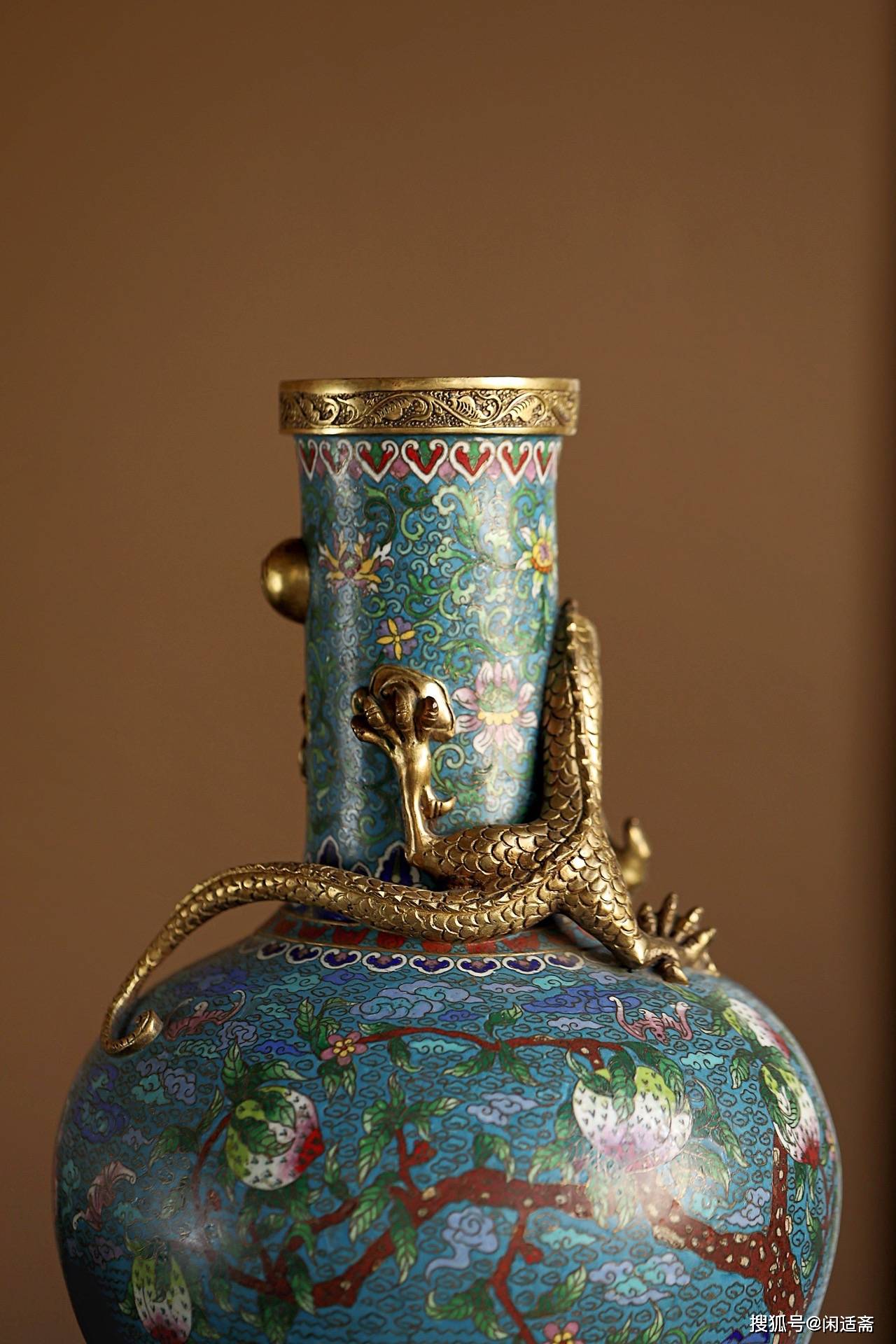 宫廷秘藏,太平盛世万福纹,景泰蓝天球瓶_珐琅_造型_镀金