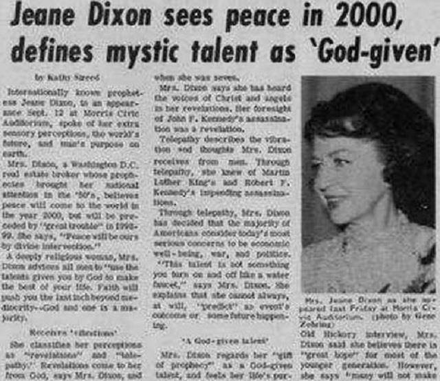 著名女预言家预测了多位总统的未来她死前如何预言中国的