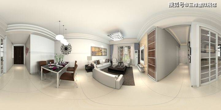 vr全景技术将房屋结构,装修风格,内置家具以及房屋朝向,小区周边资源