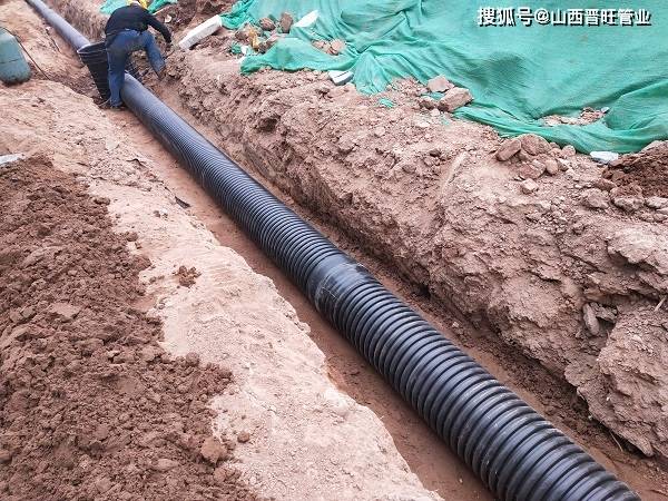 山西晋旺各种波管管施工现场图片,波纹管型号200,300,400,500,600,800
