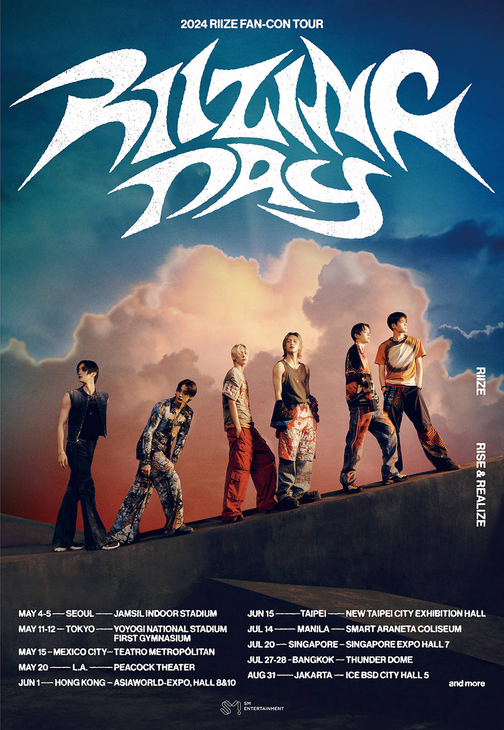 riize粉丝演唱会巡演"riizing day"团体海报搜狐韩娱讯 "k-pop top