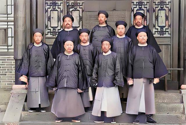 李鸿章手下九大洋务干将集体合影,醇亲王最年轻的一张照片