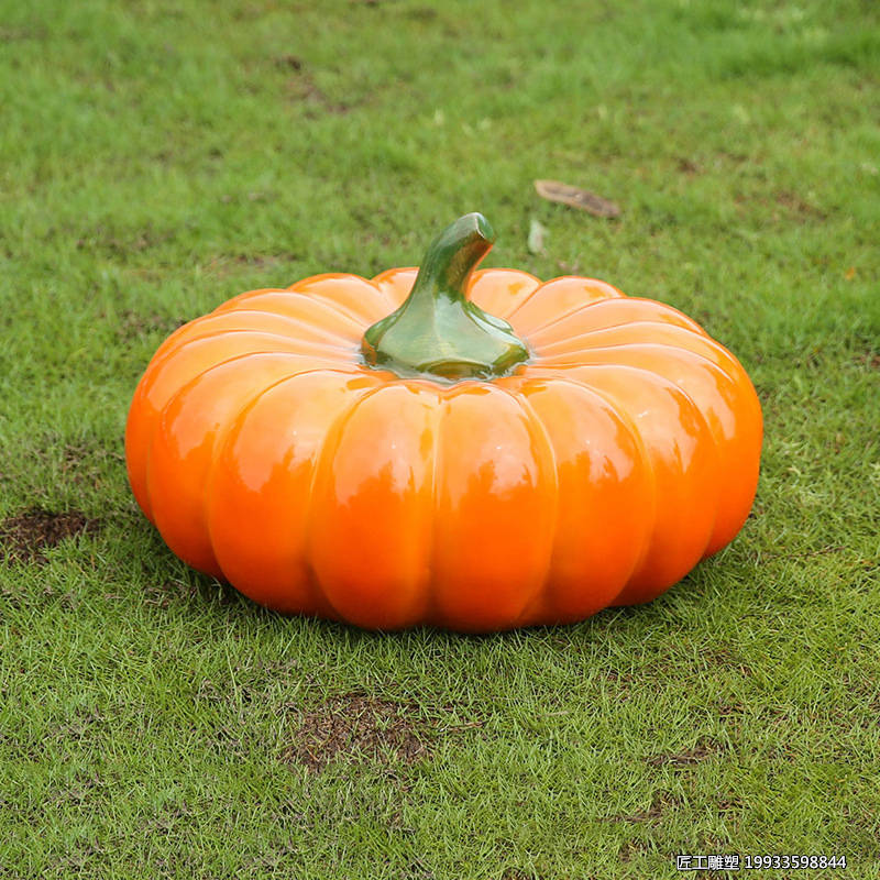 玻璃钢南瓜农作物雕塑 草坪蔬菜造型景观装饰