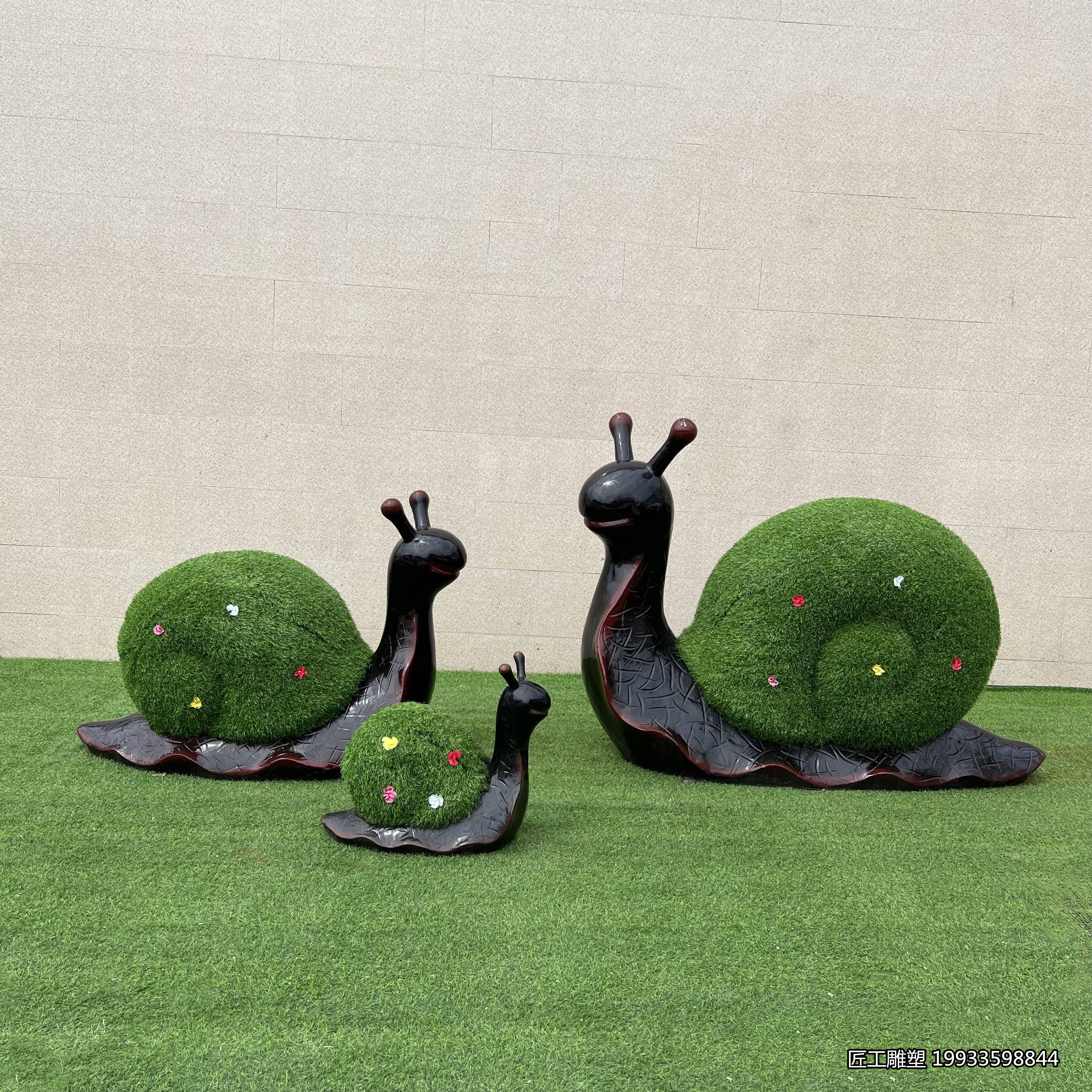 玻璃钢卡通动物蜗牛雕塑 户外景观摆件小品