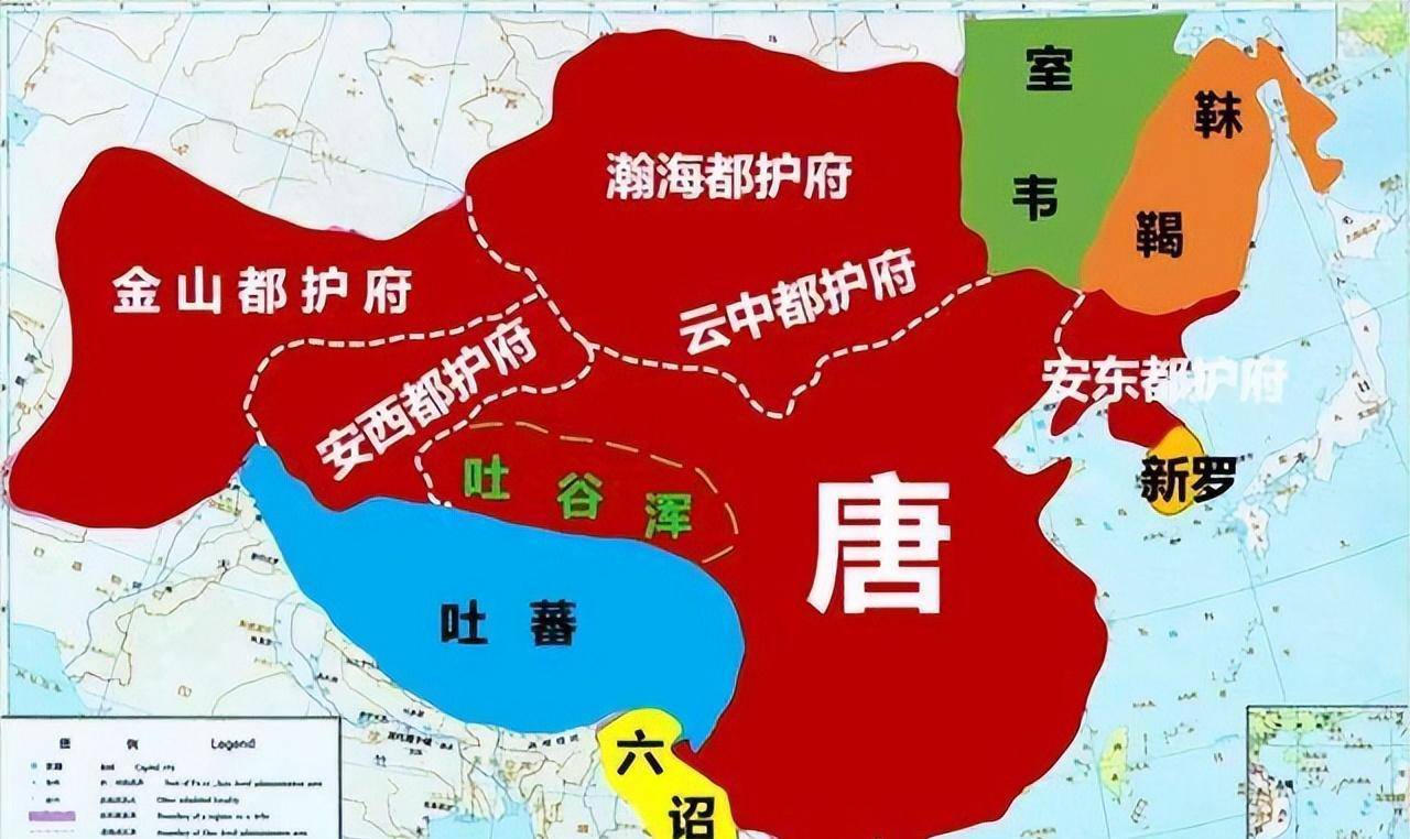 唐朝代版图图片