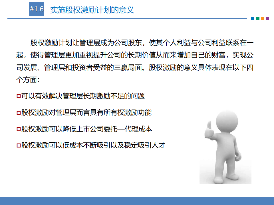 企业管理股权激励与员工持股计划概括ppt方案