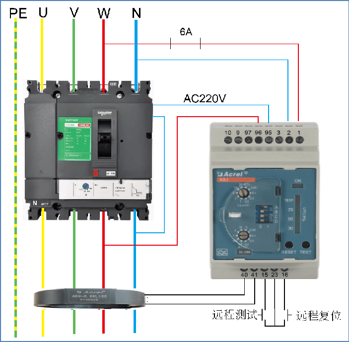 剩余电流保护器接线图片