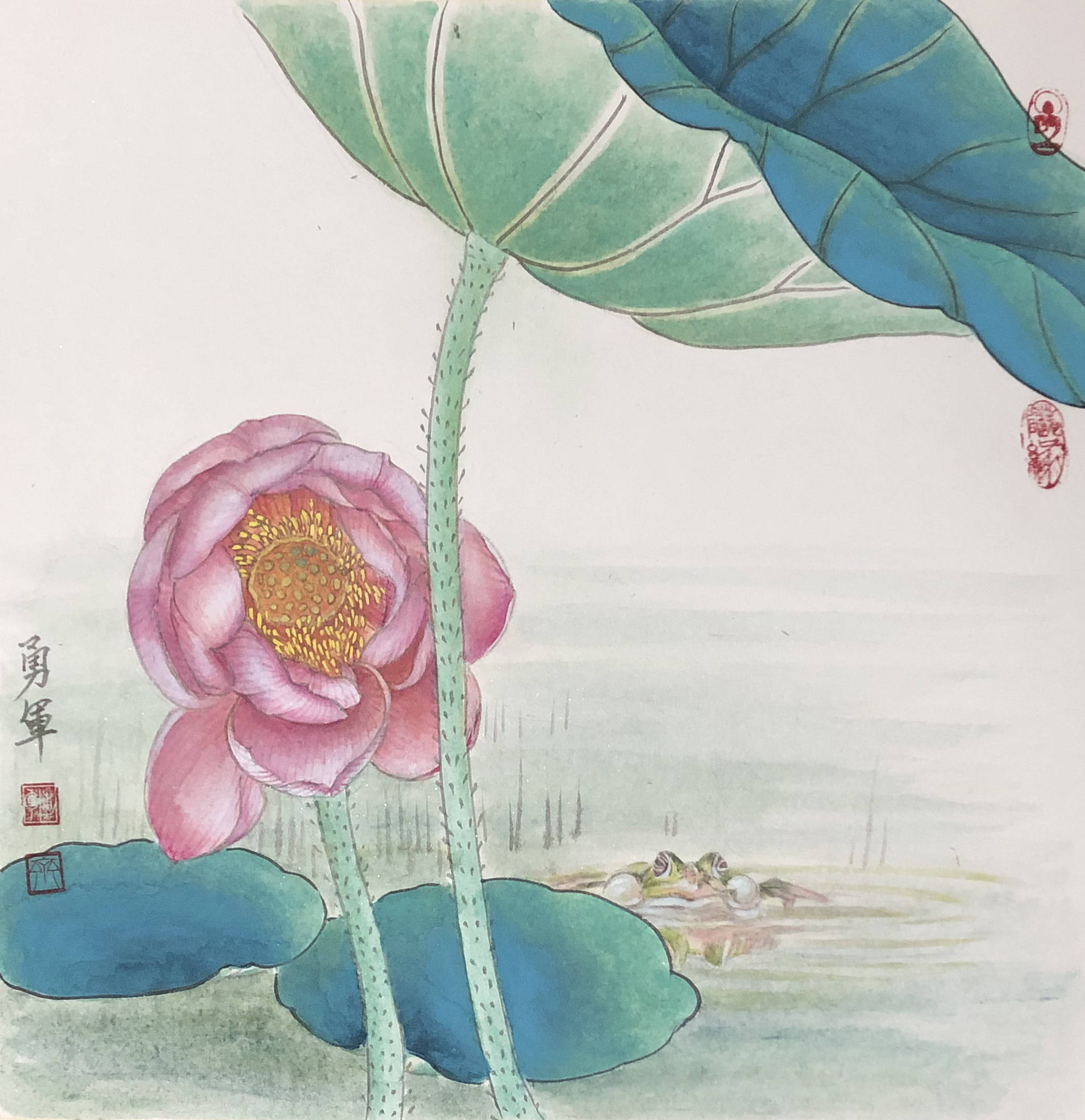 中国美术家齐勇军工笔画作品欣赏