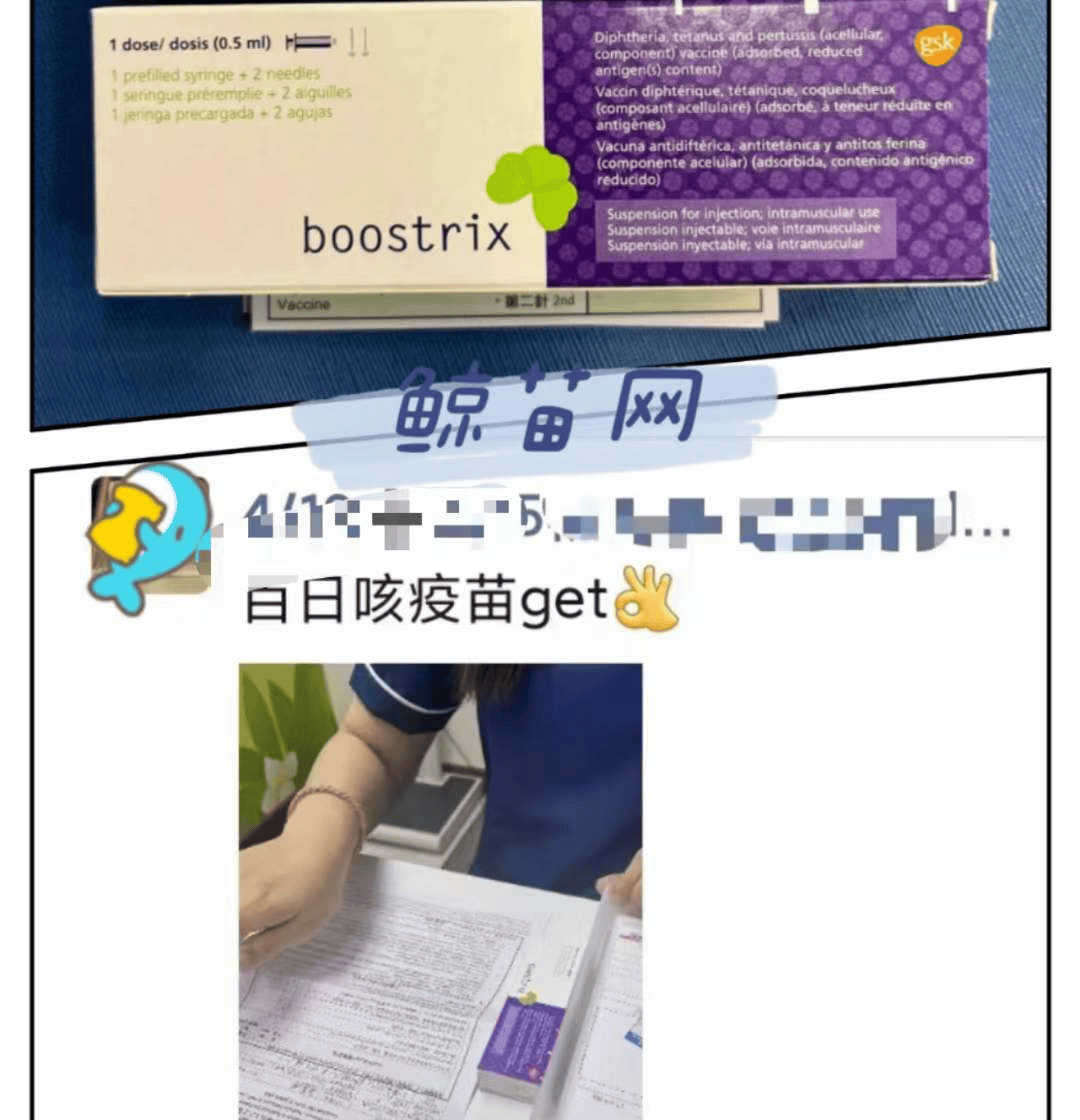 香港百日咳混合疫苗-boostrix(适合孕妇接种)