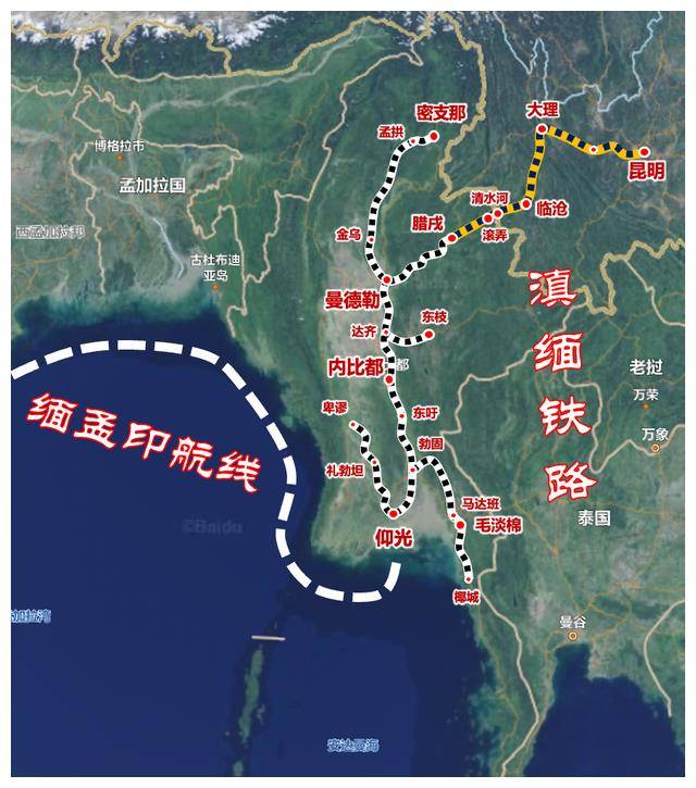 全线采用米轨,以便于同英属缅甸的铁路接轨按计划,这条滇缅铁路将会在