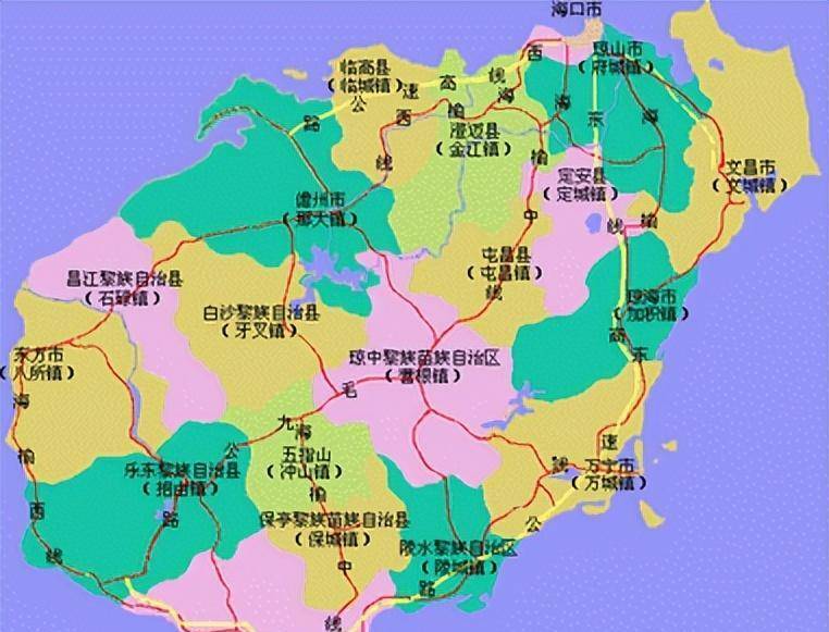 海南牛岭分界线地图图片