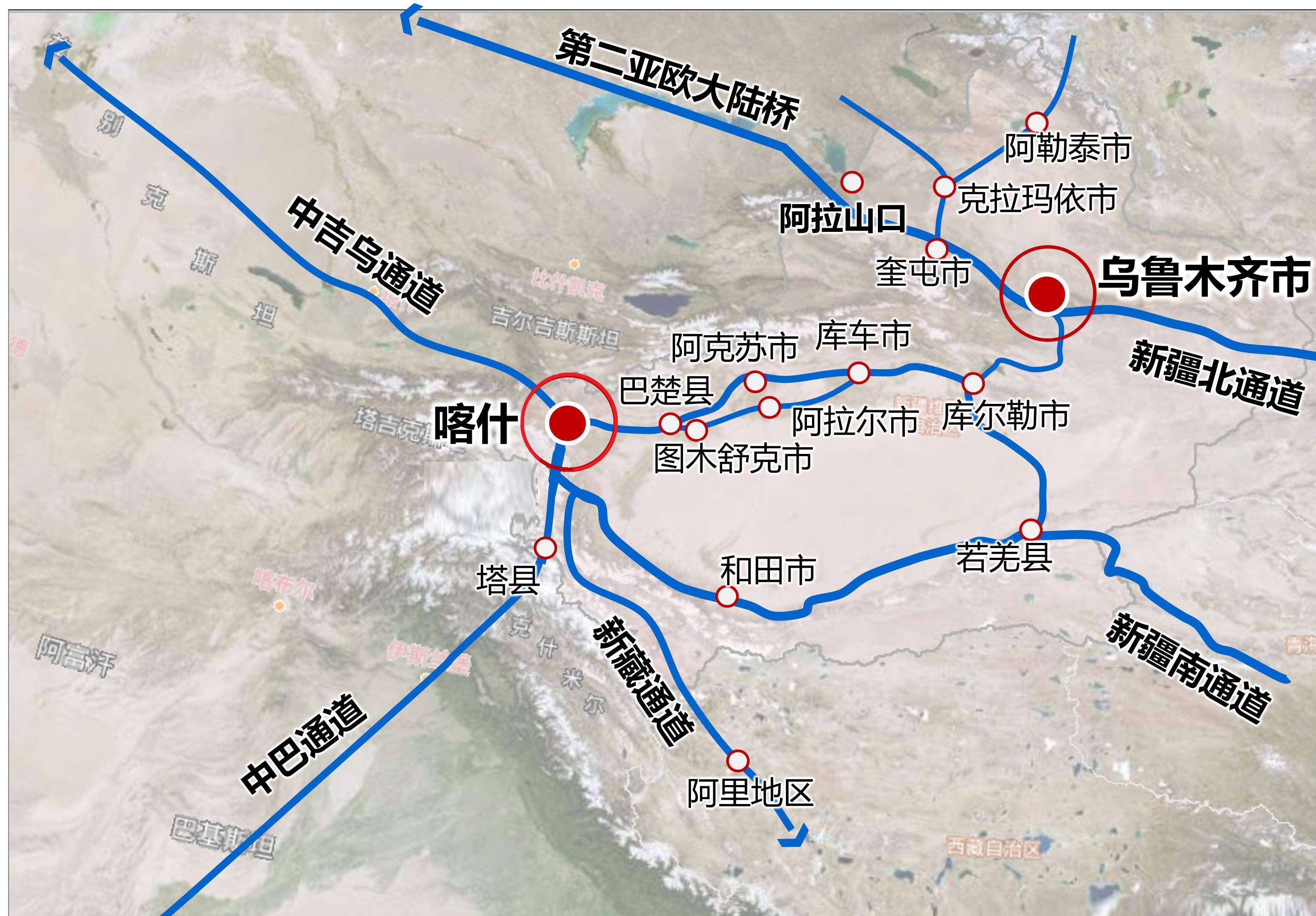 中巴铁路线路图图片