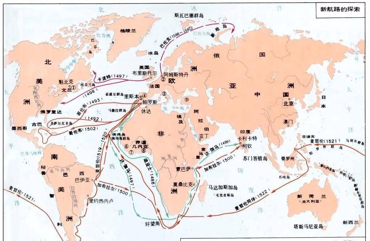 大西洋航线线路图图片