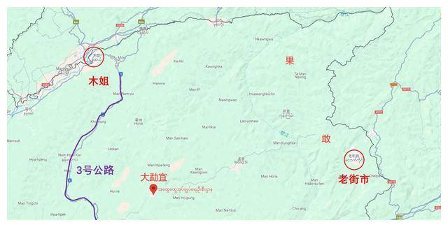缅甸大勐宜地图图片